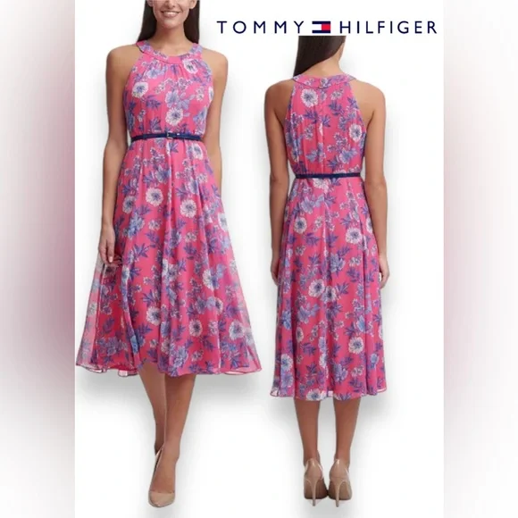 sachin and babi light blue dress Tommy Hilfiger Mara Chiffon Dress size US6 brand new tags on